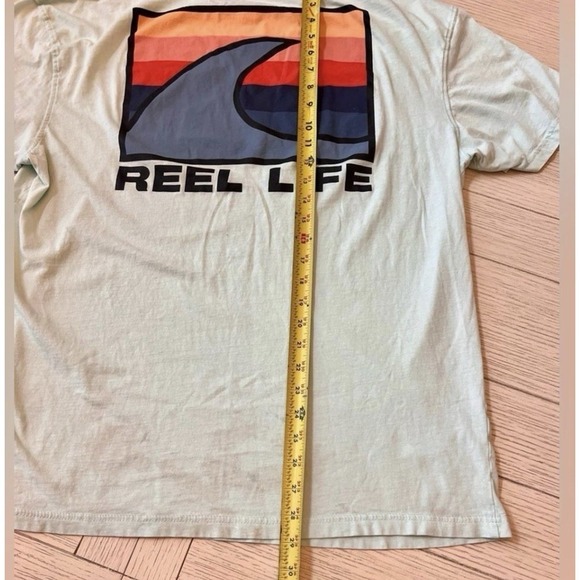Reel Life Lt Green Cotton XL Short Sleeve T Shirt Outdoor Fishing Lightweight - Picture 2 of 8